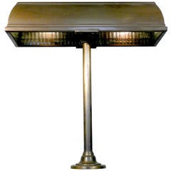 Antique I. P. Frink Bronze Bank Desk Lamp, 1911