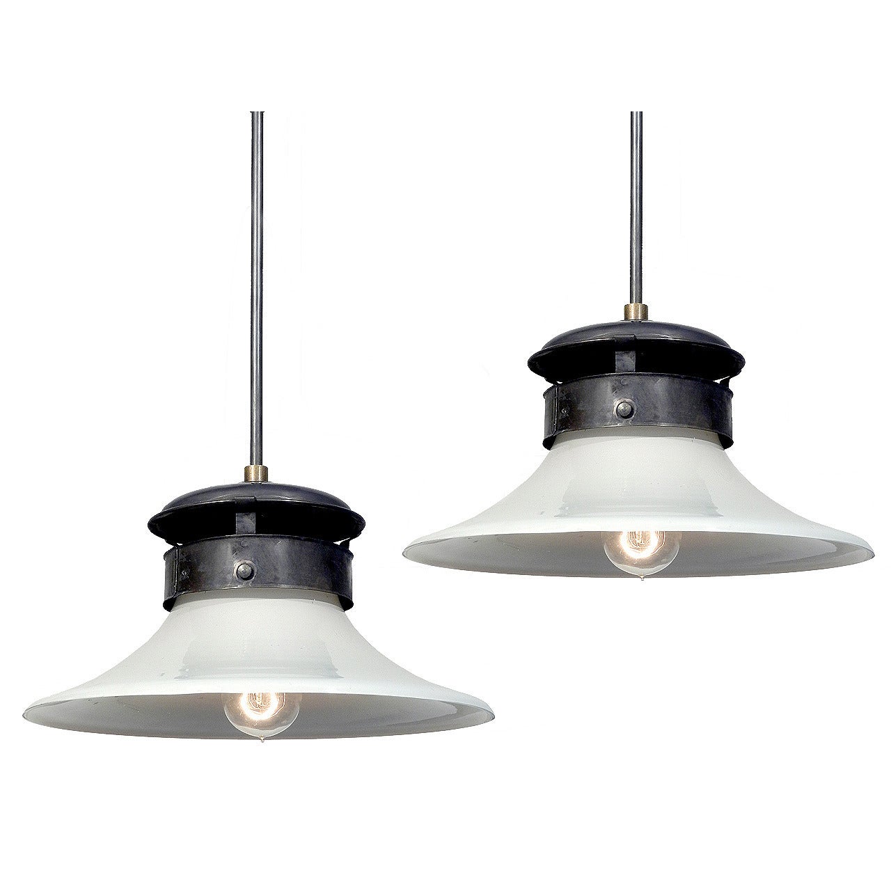 Pair of 1800s Allen-Sparks Electrified Gas Lights