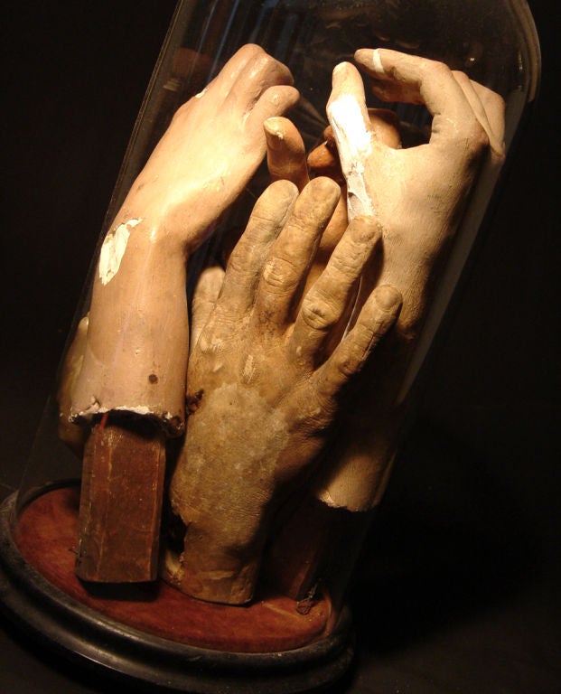 Folk Art Collection of Early Hand Models in 17