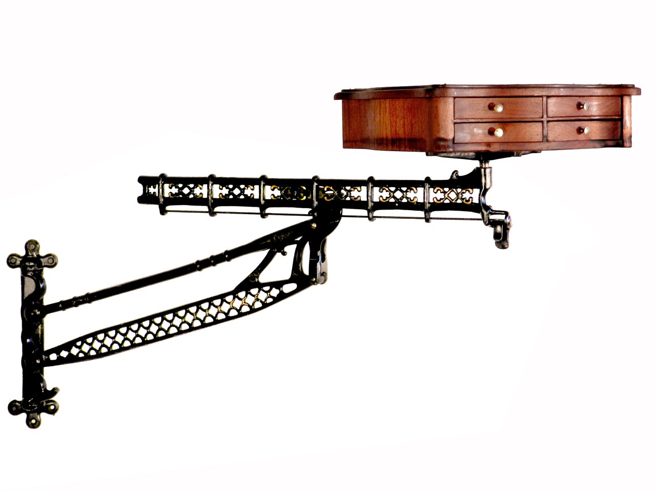 Decorative 1800's Articulated Dental Wall Table
