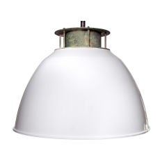 Striking Oversized Industrial Dome Pendent Lamp