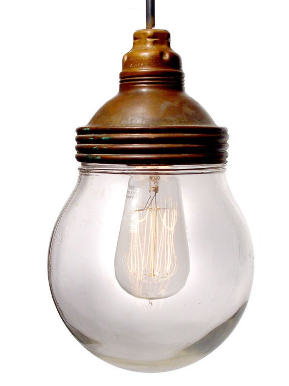 This Benjamin pendent light is sought after among those that collect and trade industrial lighting. It’s elegant simplicity and quality explosion proof construction have just the right look. There are a few versions of this lamp but the examples