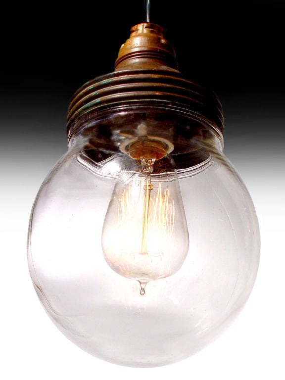 20th Century Pair of Benjamin Copper Explosion Proof Lamps