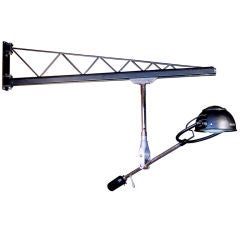 Swing Arm Crane - Rolling Rail Articulated Lamp