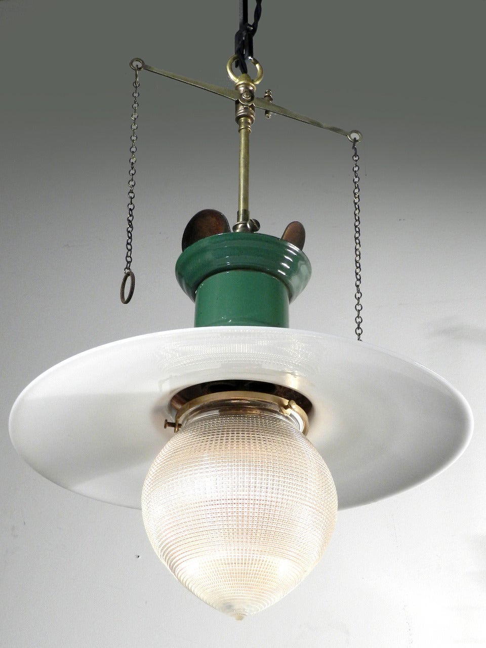 American Pair of Holophane Gas Lamps