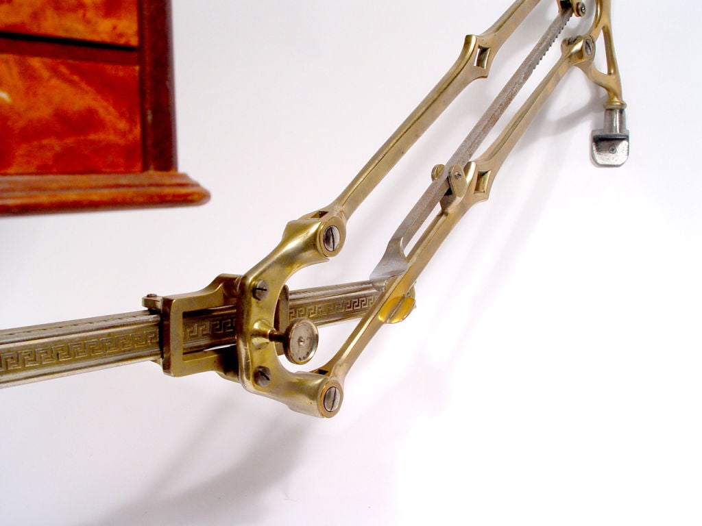 Brass Original And Matching Early Articulated Wall Mounted Dental Set