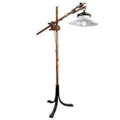 Antique 1800s X-Ray Stand Floor Lamp