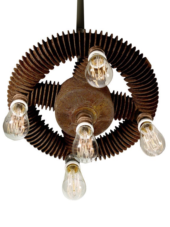 Unique Finned Industrial Cooling Coil Chandeliers