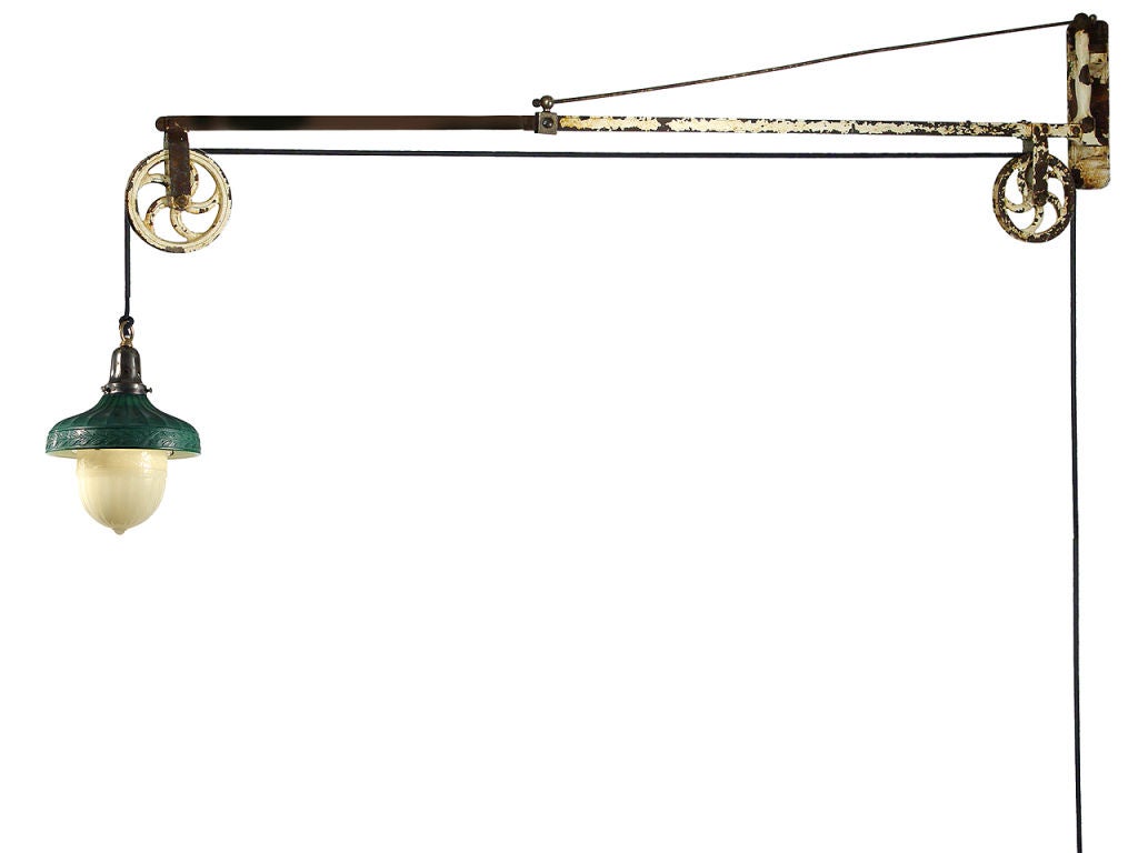 American All original Swing Arm Dental Pulley Lamp