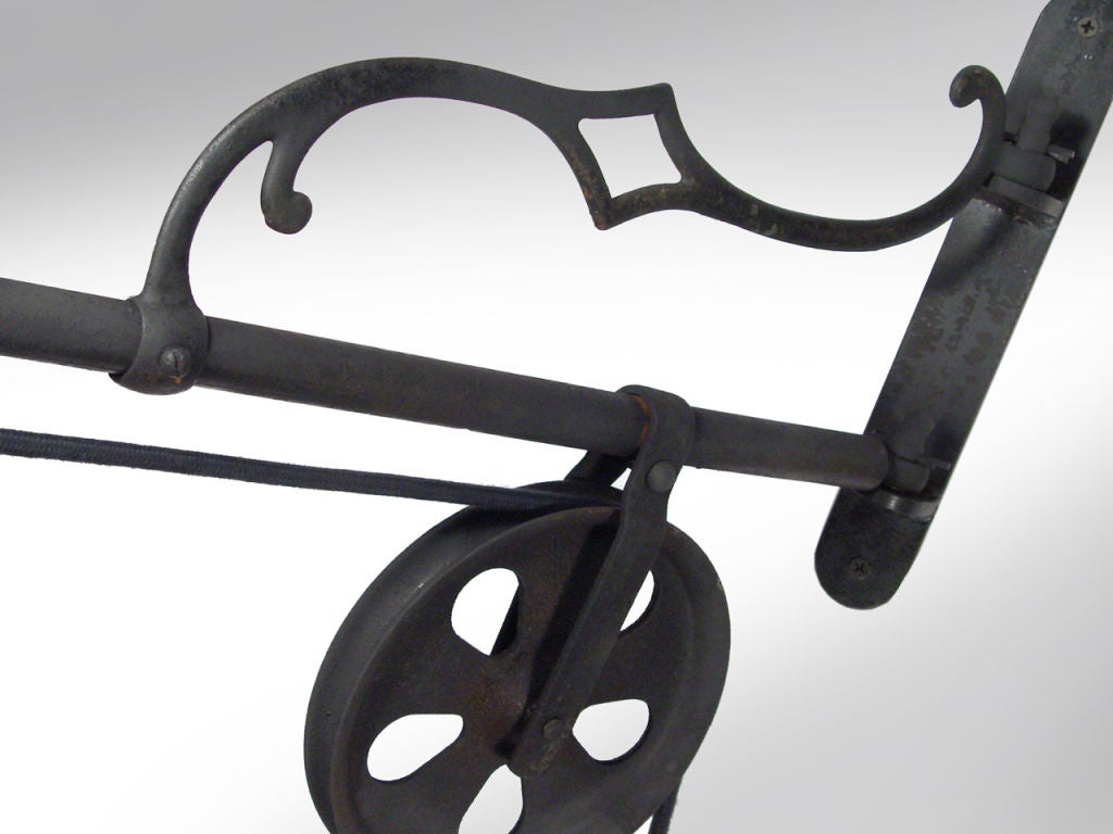 The Oldest Swing Arm Pulley Lamp I've Seen.