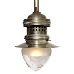 Petite Nickel Plated Gas lamp - Wired for Electric.