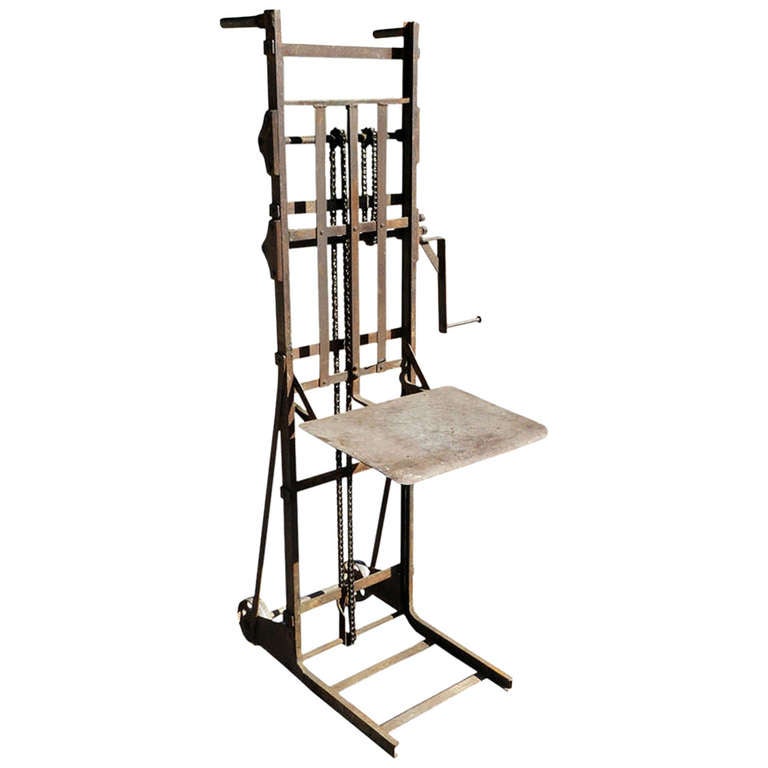Hand Crank Chain Drive Lift at 1stDibs chain drive lifting mechanism