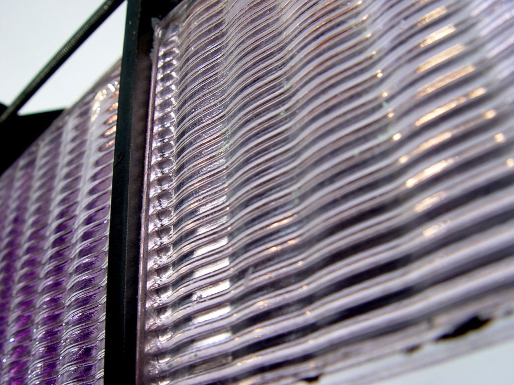 Four Panel Luxfer Prism Glass Lamps