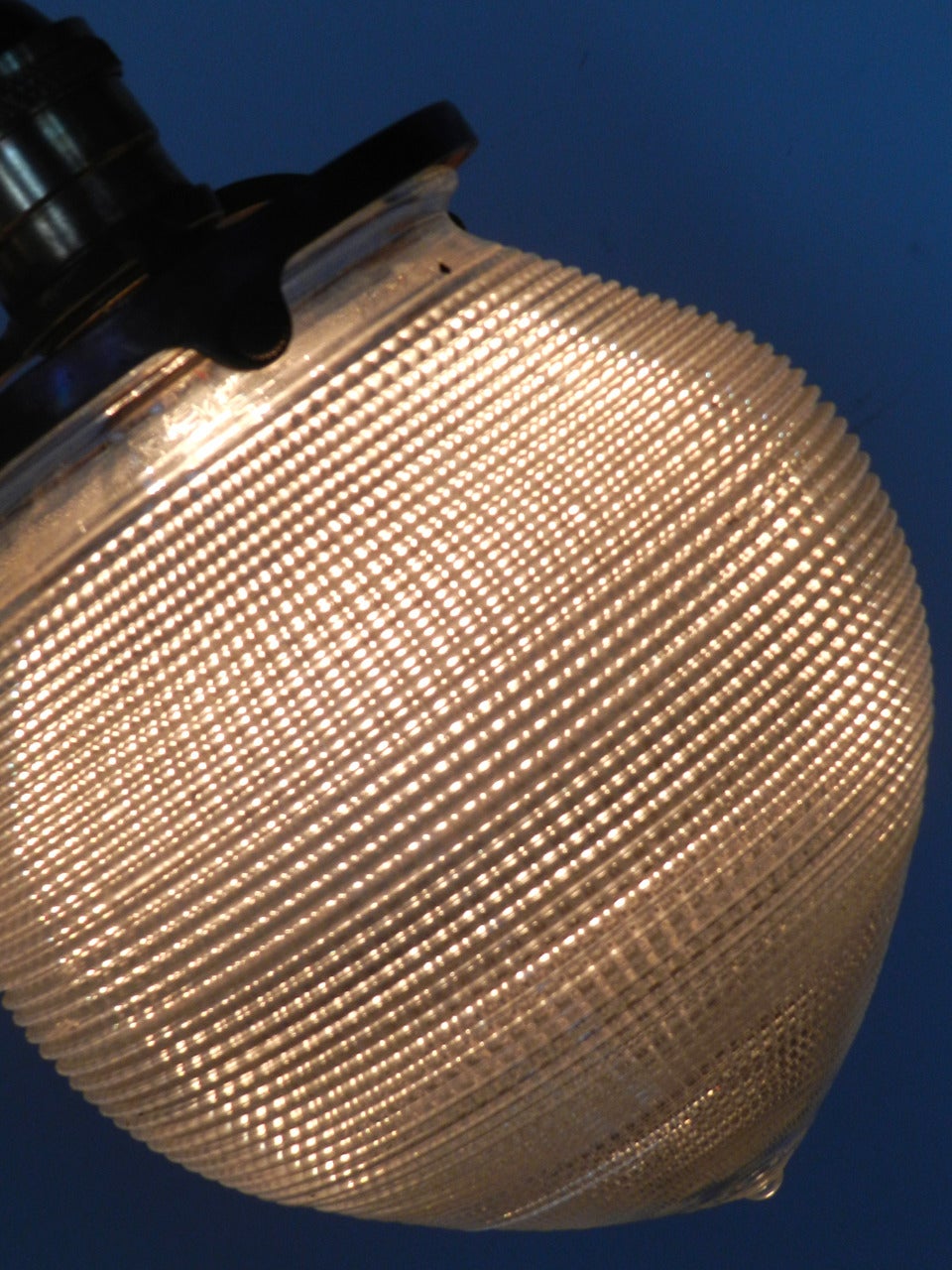 American 1920s Acorn Prismatic Pendants by Holophane