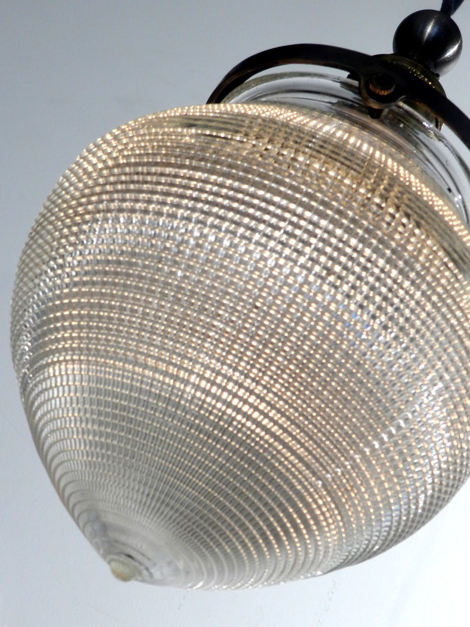 1920s Acorn Prismatic Pendants by Holophane In Excellent Condition In Peekskill, NY