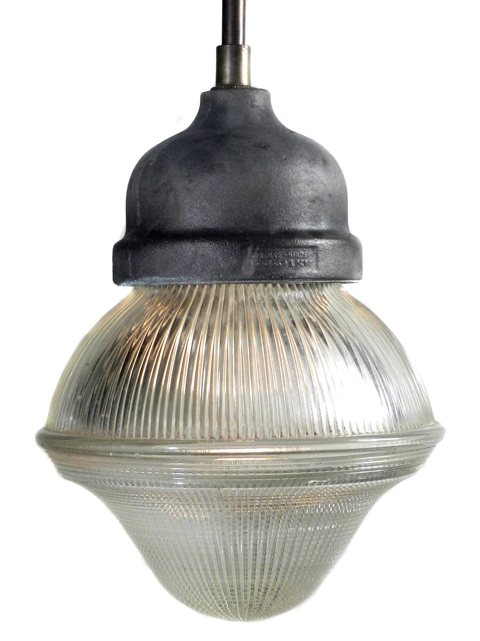Dome and Bell Holophane Pendants