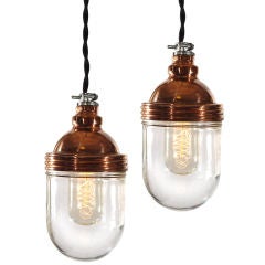 Copper Explosion Proof Lamps - Matching pair.