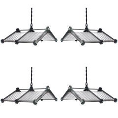 Four Panel Luxfer Prism Glass Lamps