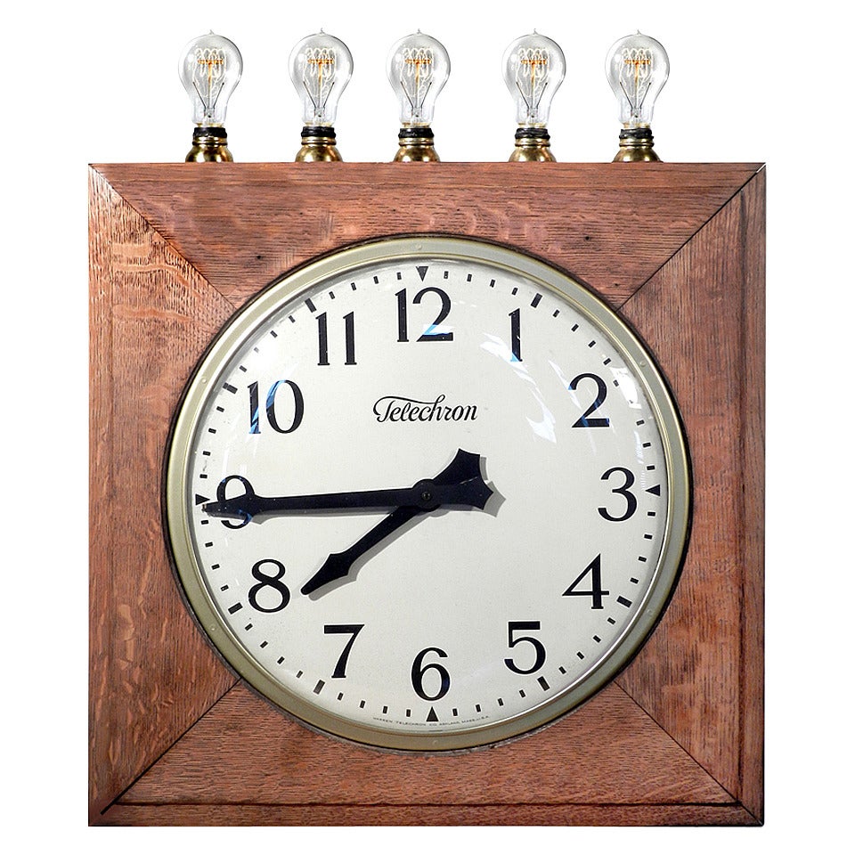 Large Train Station Clock with Track Indicators