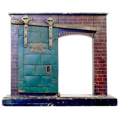 Antique Salesman's Sample, Automatic Tin Clad Fire Door Display
