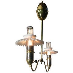 Original Twin Gravity Gas Lamp Converted to Electric