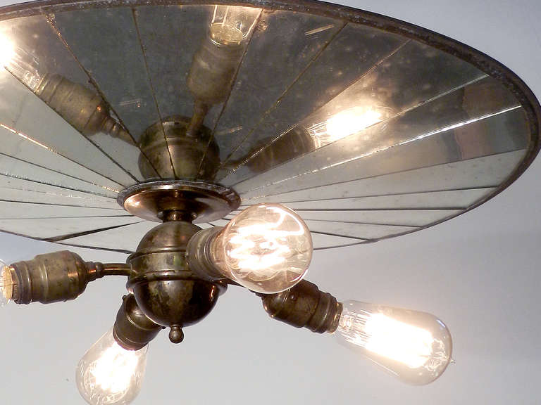 Industrial Large Original 1890s Wheeler Inverse Reflector Lamp