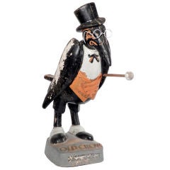 Vintage Early Old Crow Advertising Display Figure