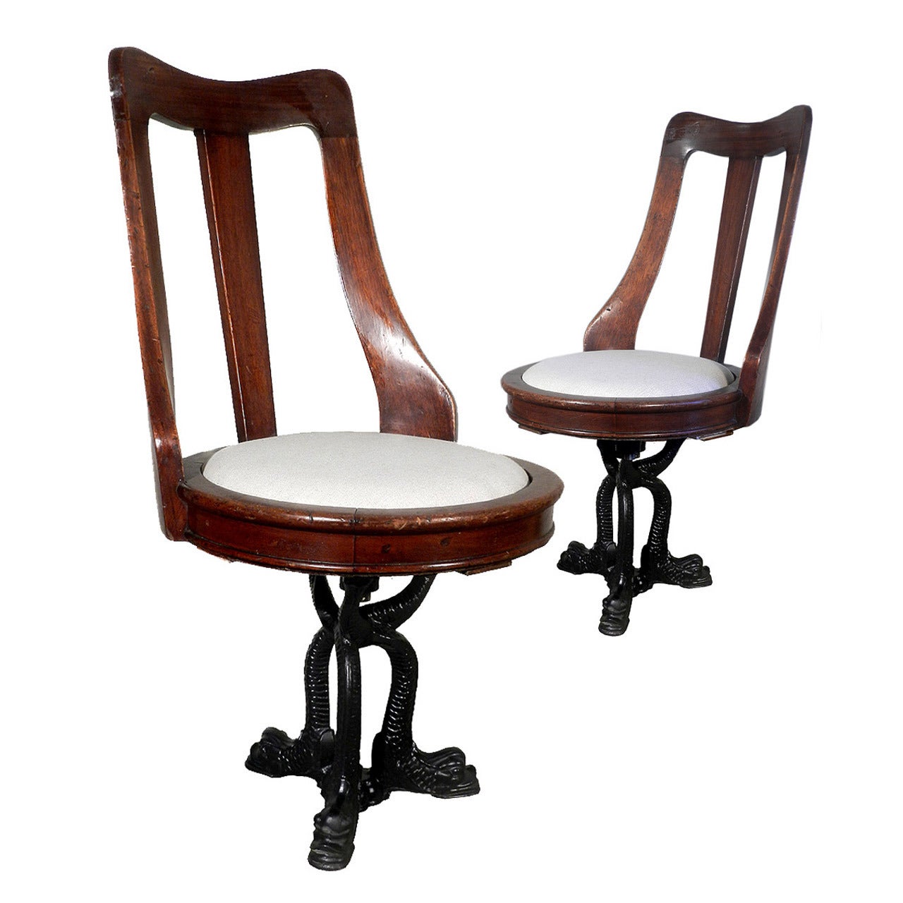 Early Swivel Yacht Chairs - Matching Pair