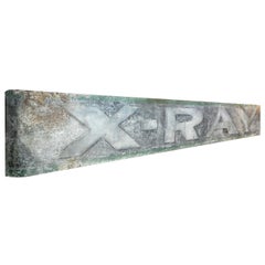 Antique Very Early X-Ray Building Sign