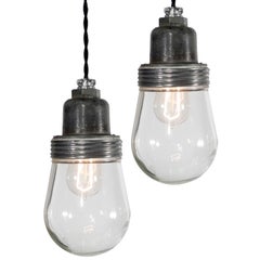 Matching Pair of Iron Explosion Proof Lamps