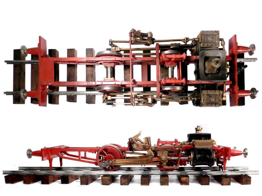 American Large Working Railroad Engine Model - 3 Foot Long