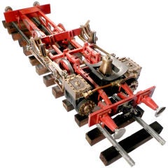 Large Working Railroad Engine Model - 3 Foot Long