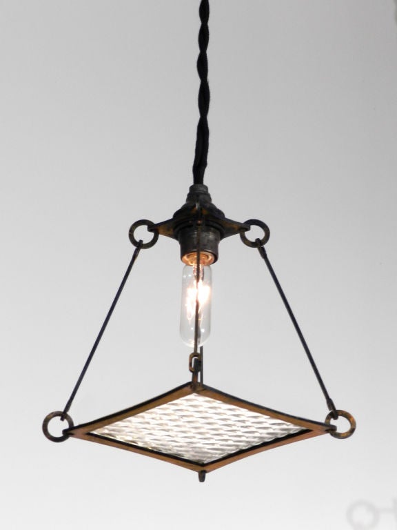 Collection of 12 Diamond Quilt Pendent Lamps at 1stDibs