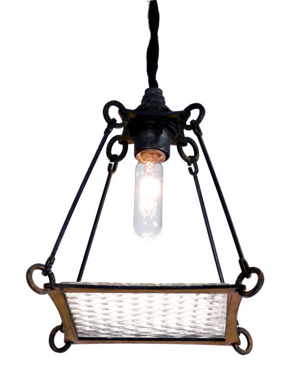 Collection of 12 Diamond Quilt Pendent Lamps at 1stDibs