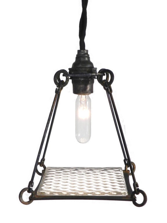 Collection of 12 Diamond Quilt Pendent Lamps at 1stDibs