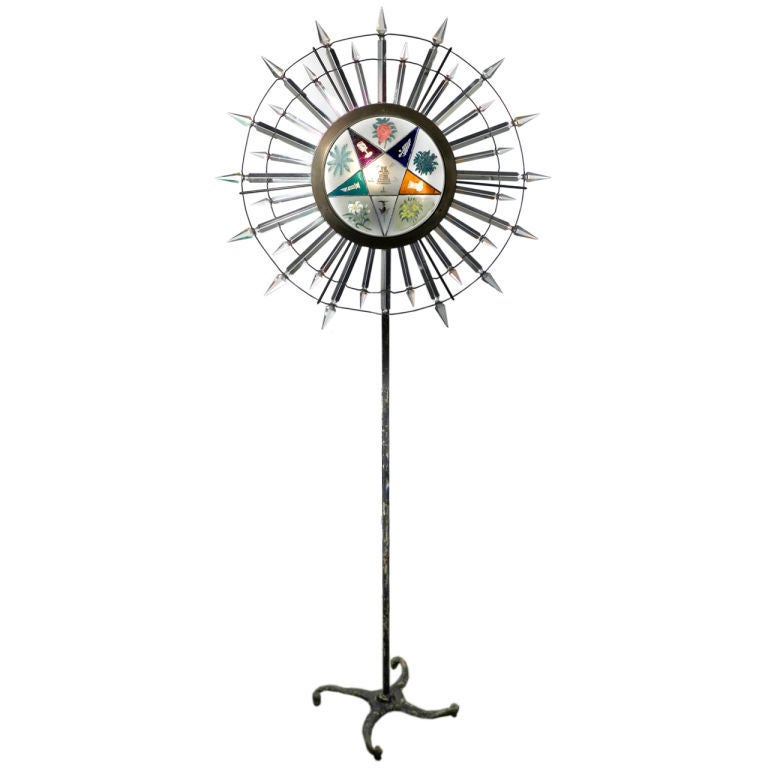 Huge Early Fraternal Alter lamp