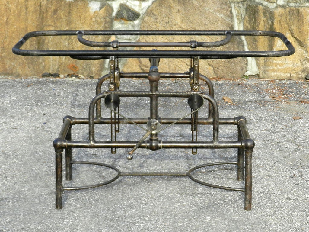 1800s Adjustable Chain Drive Mechanical Table