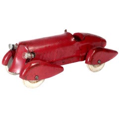 1930s Pressed Steel Streamlined Racing Car 4