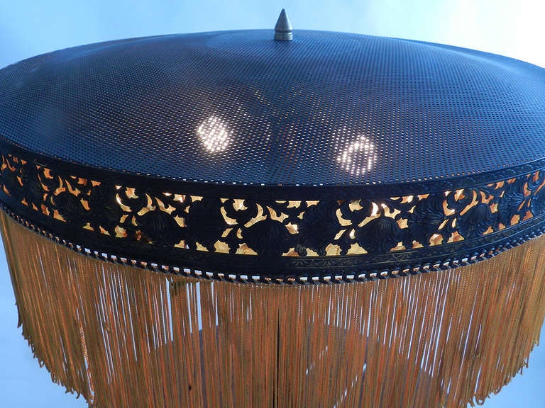 Victorian Round Modernola Floor Lamp Victrola - Super Rare
