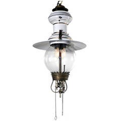 Large Rare 1901 Humphery Gas Lamp, Electrified