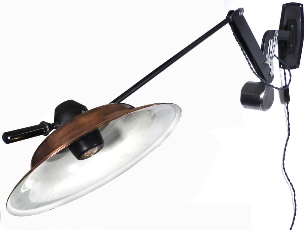 Copper Counter Weight Exam Light at 1stdibs