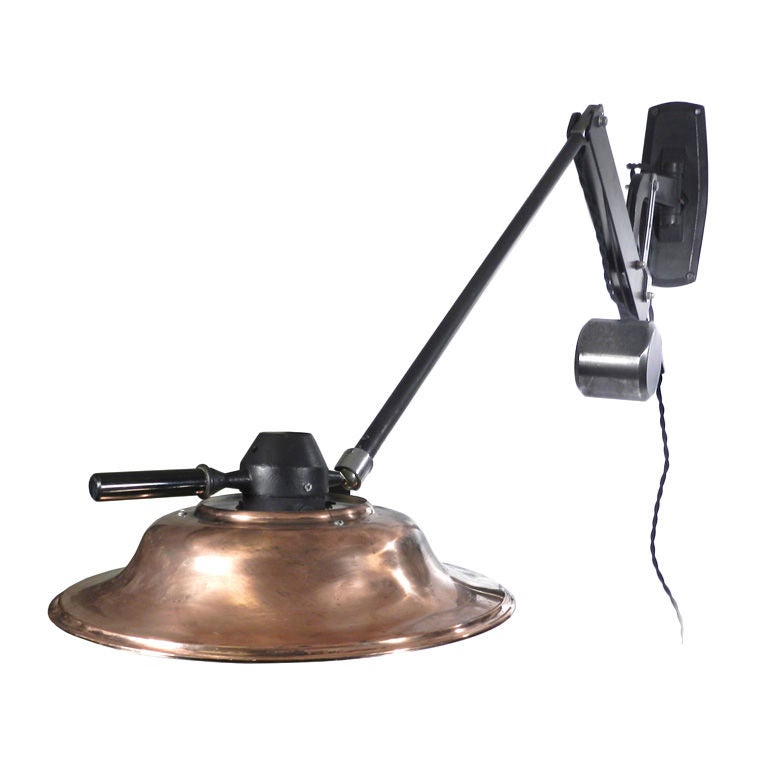 Copper Counter Weight Exam Light at 1stDibs