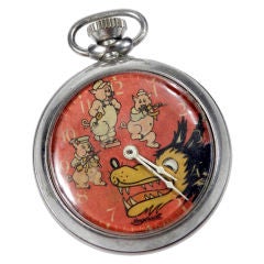 Vintage Original 1934 Working Disney Pocket Watch