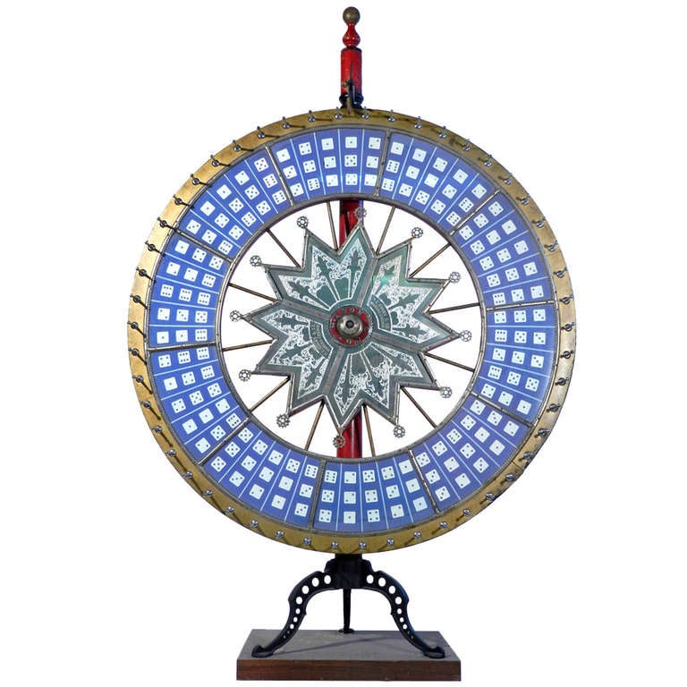 H.C.Evans Jumbo Dice Wheel On Stand at 1stdibs