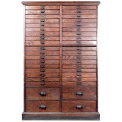 Antique Beautiful 40 Draw Oak Cabinet