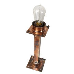 Vintage Early Bronze NYC Subway Lamps