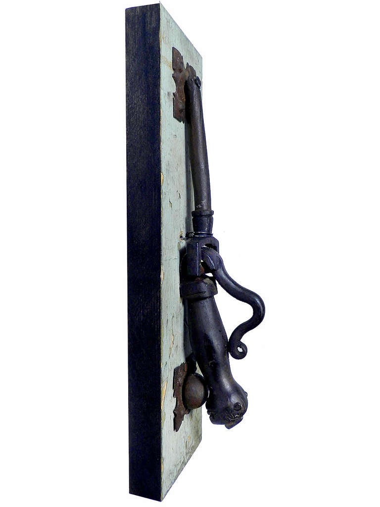 Folk Art 200 Year Old Cat Door Knocker