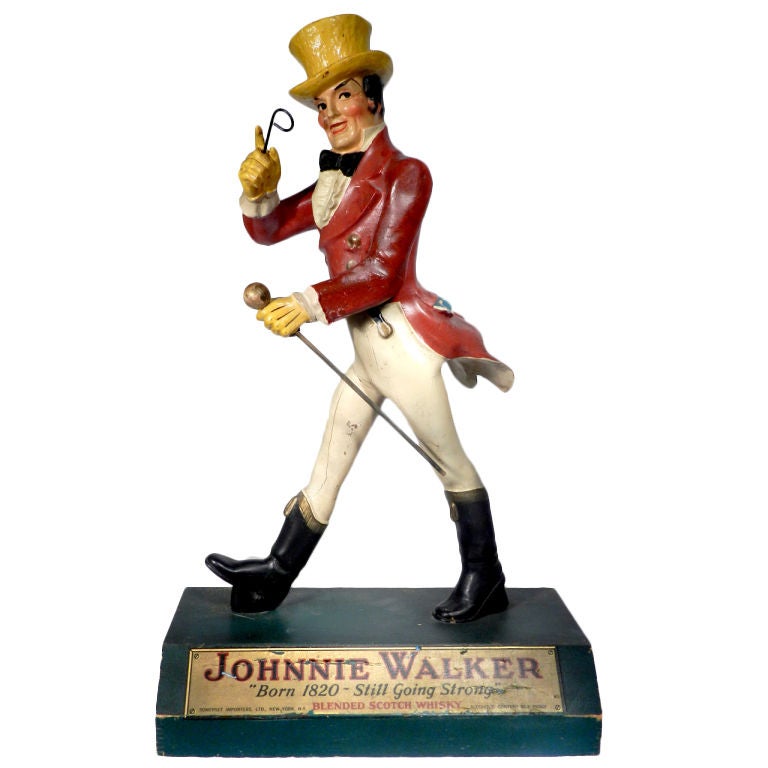 Early Johnnie Walker Advertising Display Figure