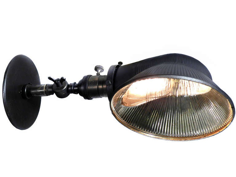 American Small Mercury Glass Articulated Sconce