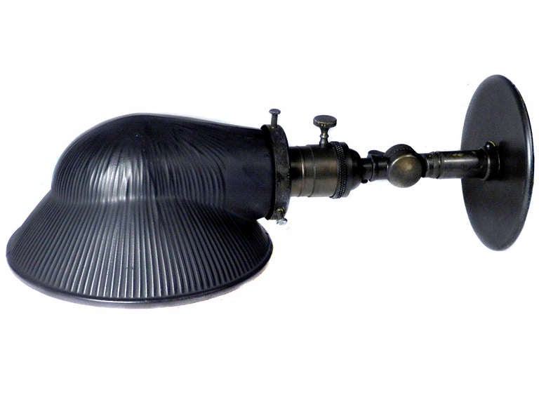 Small Mercury Glass Articulated Sconce In Excellent Condition In Peekskill, NY